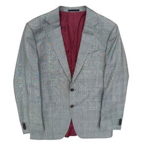 Spier & Mackay Blazer Glen Check Wool Sport Coat Grey 42R